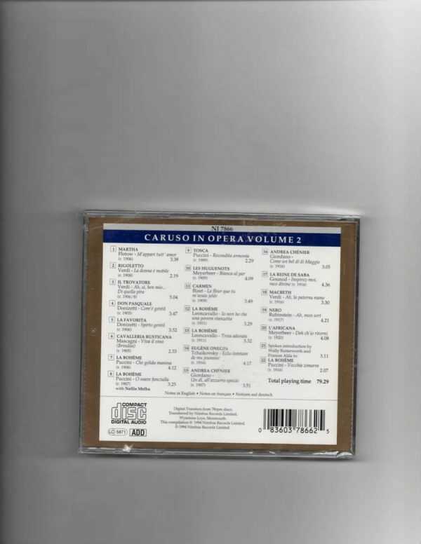 CARUSO IN OPERA - VOL 2-CD- BRAND NEW - Image 3