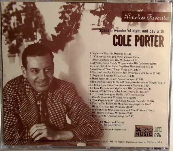 COLE PORTER - CD -  Timeless Favorites - BRAND NEW - Image 3