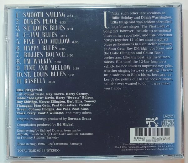 ELLA FITZGERALD - SINGS THE BLUES  CD BRAND NEW - Image 3
