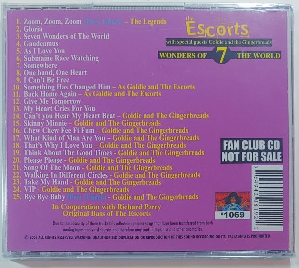 ESCORTS WITH GOLDIE & THE GINGERBREADS  CD BRAND NEW - Image 3