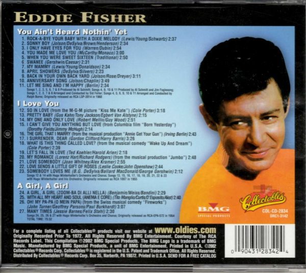 Eddie Fisher - You Ain't Heard Nothin' Yet/I Love You/A Girl - CD - Image 3