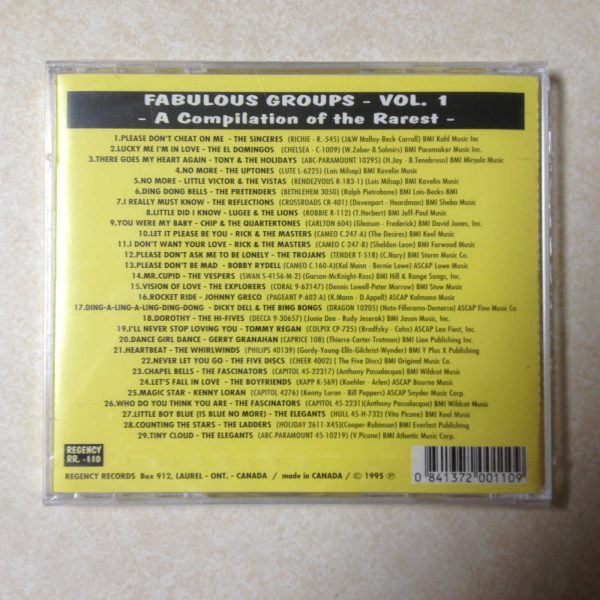 FABULOUS GROUPS VOL. 1 - BRAND NEW CD - Image 3
