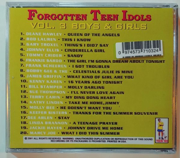 FORGOTTEN TEEN IDOLS - VOL 3  BOYS AND GIRLS  CD BRAND NEW - Image 3