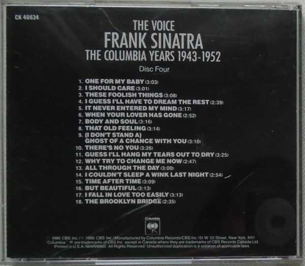 FRANK SINATRA - CD - The Voice/Columbia Years - Disc 4 - VERY GOOD CONDITION - Image 3