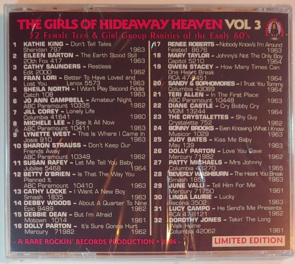 GIRLS OF HIDEAWAY HEAVEN - VOL 3   CD BRAND NEW - Image 3
