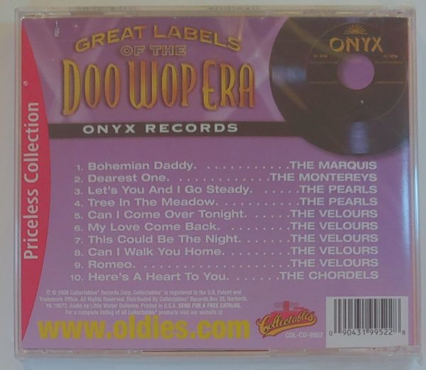 GREAT LABELS OF THE DOO WOP ERA - ONYX   CD BRAND NEW - Image 3