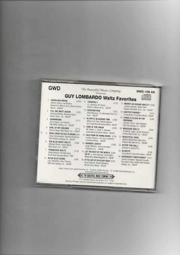GUY LOMBARDO - WALTZ FAVORITES-CD - Image 3