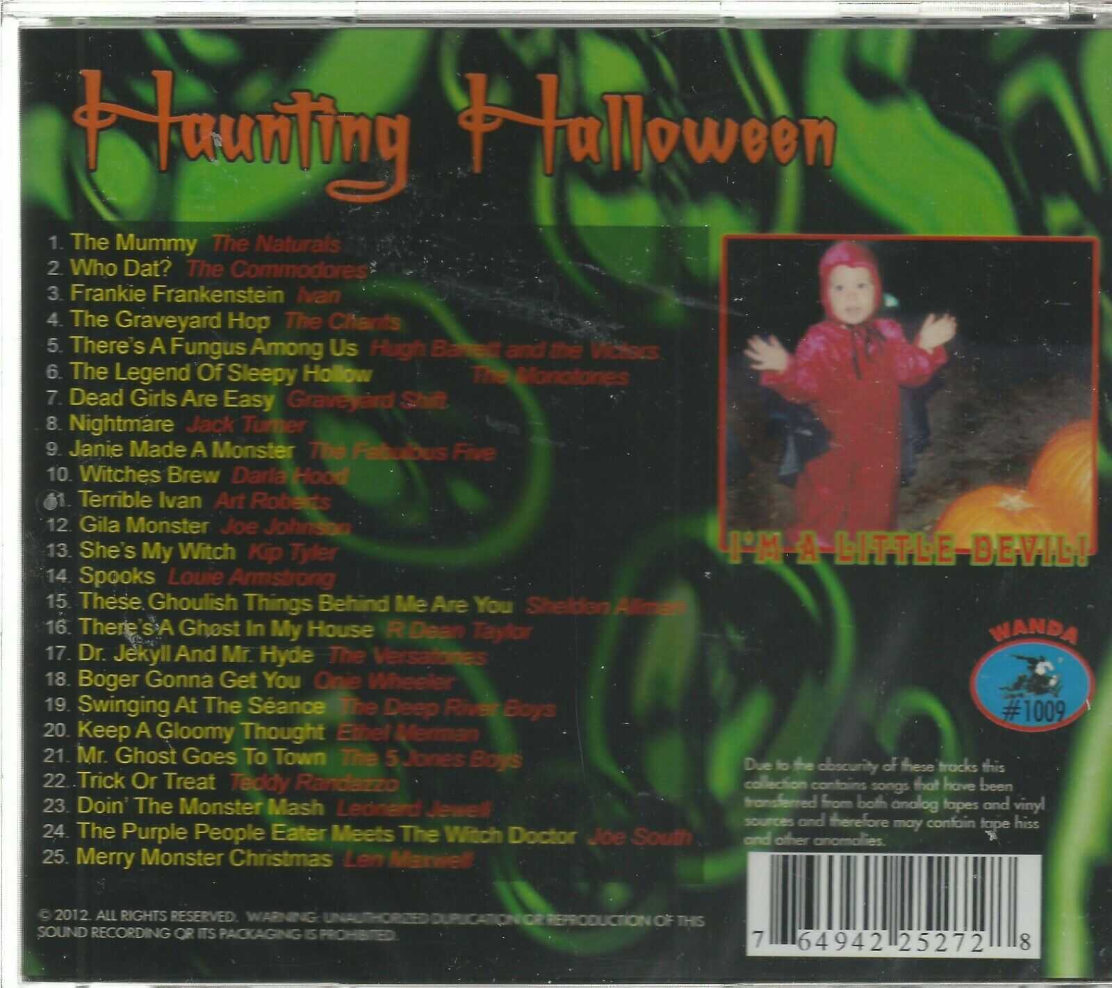 HAUNTING HALLOWEEN CD - BRAND NEW 25 TRACKS 80% FIRST TIME ON CD WANDA LABEL