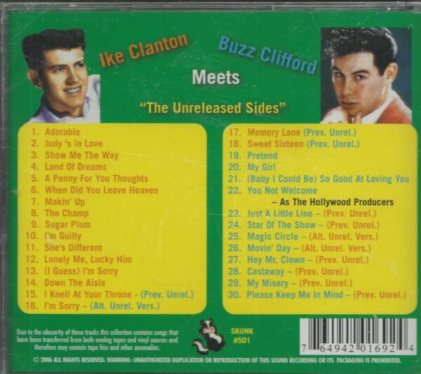 IKE CLANTON MEETS BUZZ CLIFFORD CD   2 Great performers on 1 CD  Brand New - Image 3