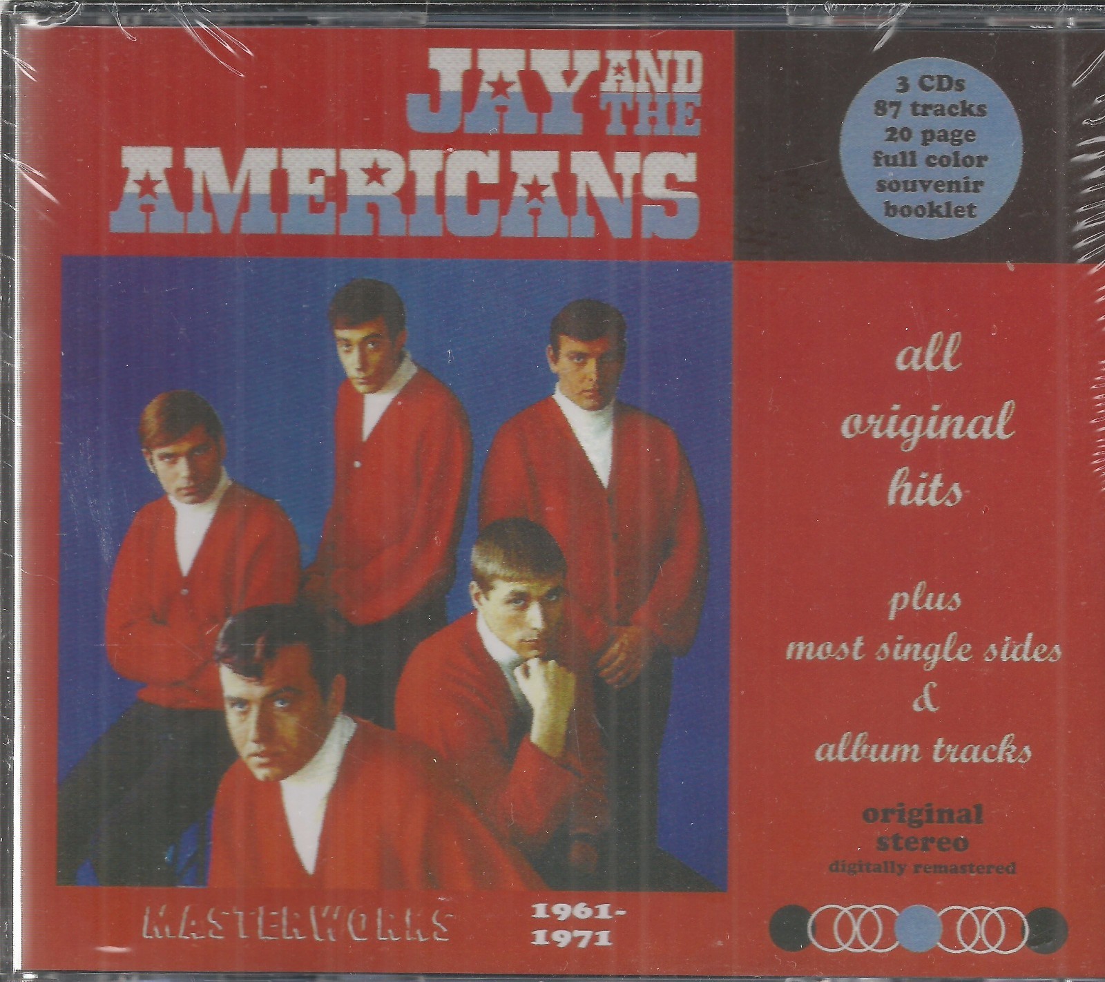 JAY AND THE AMERICANS CD - MASTERWORKS 3 CD COLLECTION BRAND NEW