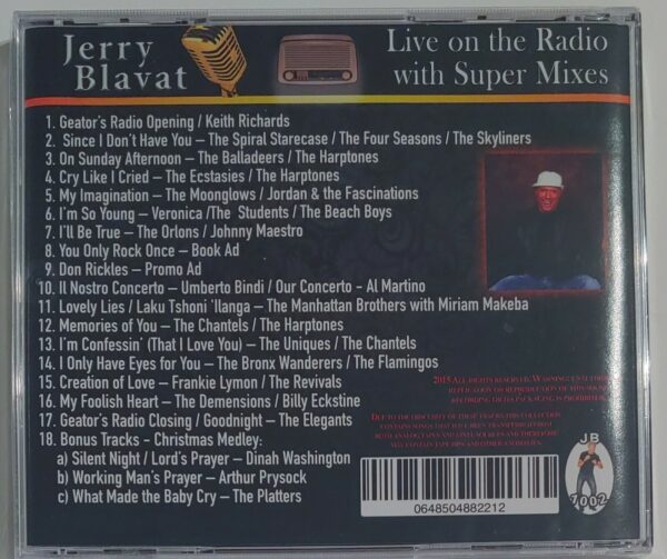 JERRY BLAVAT - LIVE ON RADIO W/SUPER MIXES   CD     BRAND NEW - Image 3
