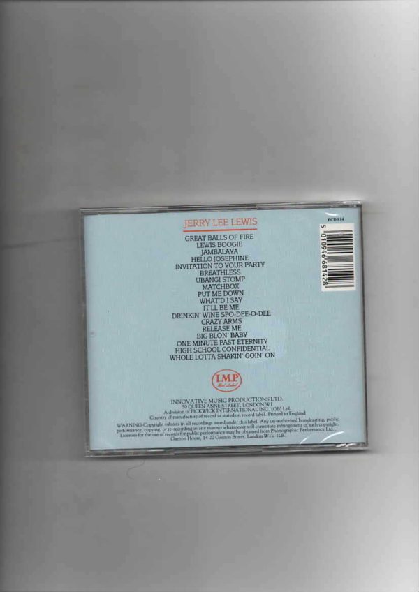 JERRY LEE  LEWIS, - GREATEST HITS PCD 814-BRAND NEW CD - Image 3