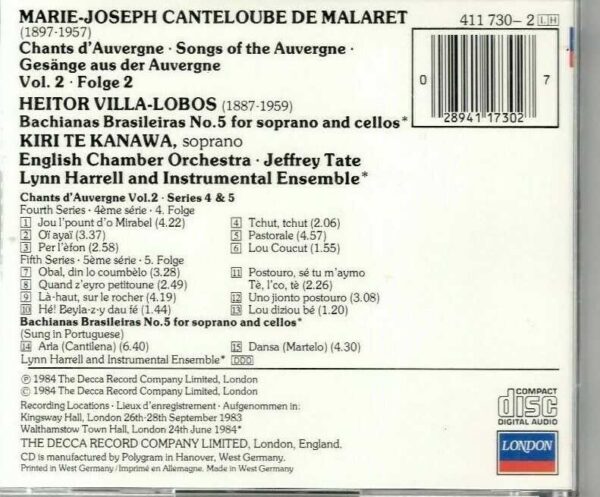 Kiri Te Kanawa - Canteloube: Chants d'Auvergne - CD - Image 3