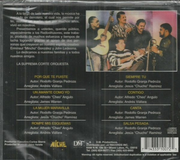 LA SUPREMA CORTE - Orquesta - Salsa Pesada - CD - BRAND NEW - Image 3