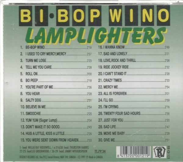 LAMPLIGHTERS - CD - Bi-Bop Wino - BRAND NEW - Image 3