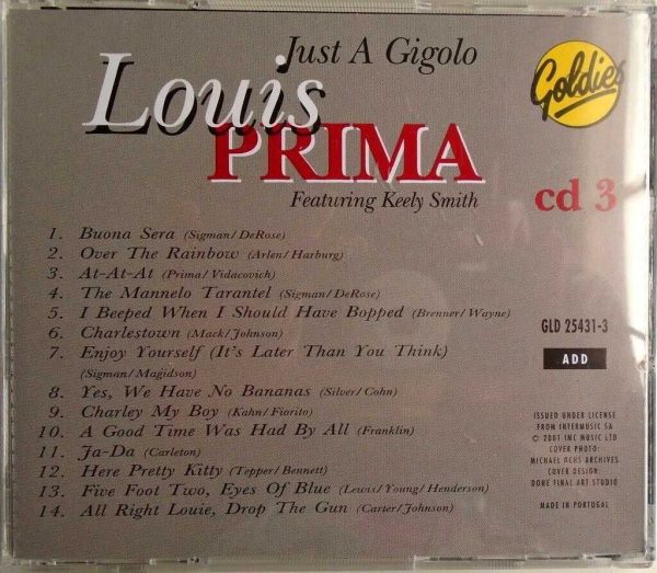 LOUIS PRIMA - CD - Just a Gigolo - VERY GOOD CONDITION - Image 3