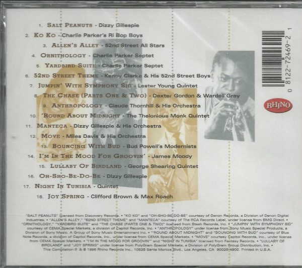MASTERS OF JAZZ - CD - Bebop's Greatest Hits - Vol. 2 - BRAND NEW - Image 3