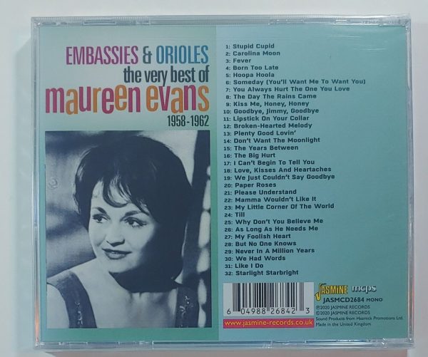 MAUREEN EVANS - EMBASSIES & ORIOLES - VERY BEST OF  CD BRAND NEW - Image 3