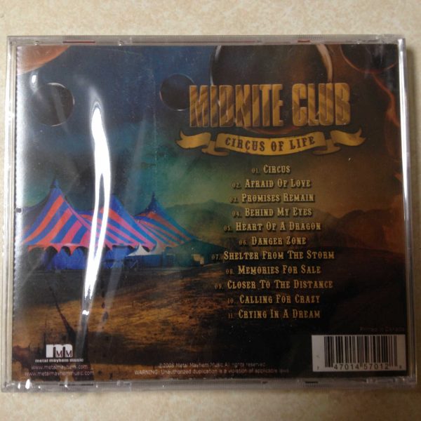 MIDNITE CLUB - CIRCUS OF LIFE  BRAND NEW CD - Image 3