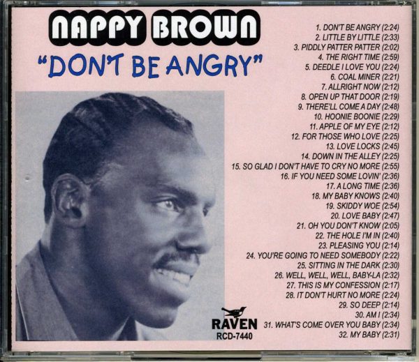 NAPPY BROWN - CD - Don't Be Angry - LIKE NEW - Image 3