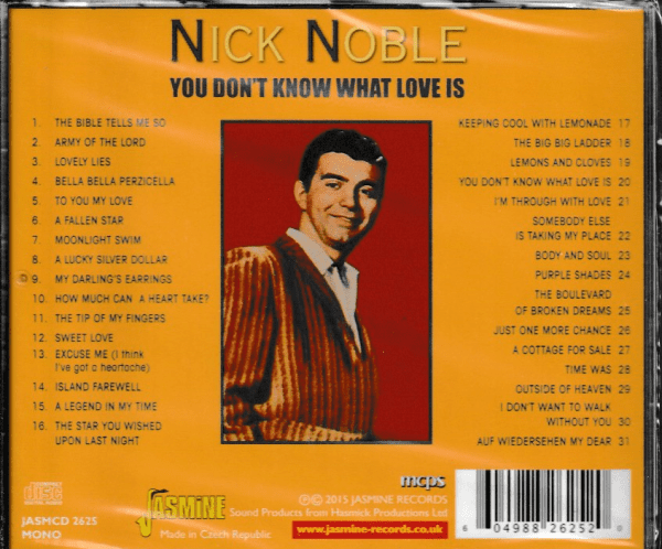 NICK NOBLE CD YOU DON'T KNOW WHAT LOVE IS - BRAND NEW - Image 3