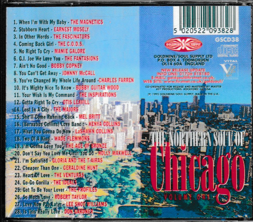 NORTHERN SOUL OF CHICAGO CD VOL. 1 - BRAND NEW - Image 3