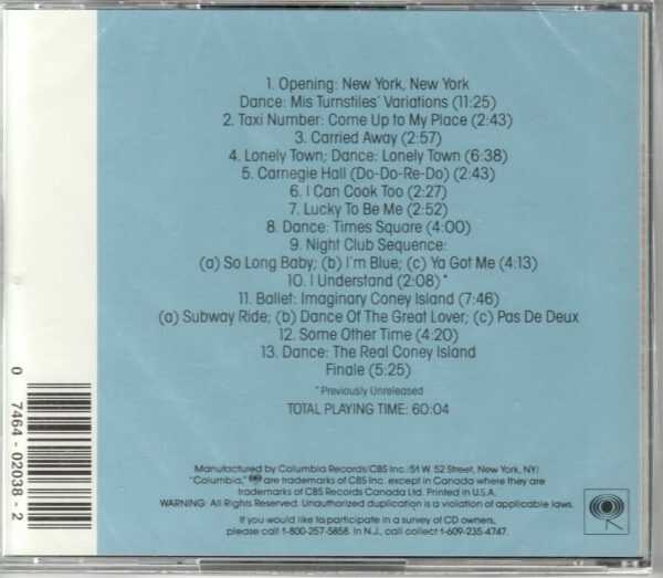 On the Town - Original Broadway Cast - CD - Brand New! - Image 3