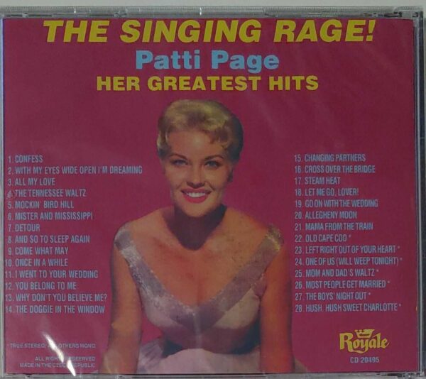 PATTI PAGE - THE SINGING RAGE   CD     BRAND NEW - Image 3