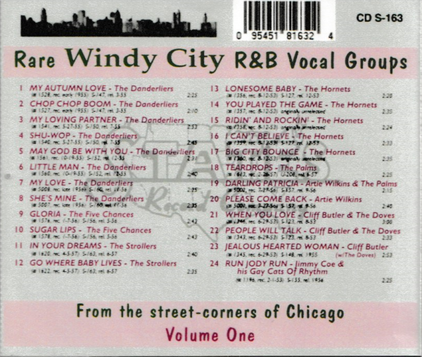 RARE WINDY CITY R&B VOCAL GROUPS - VOL 1 CD BRAND NEW - Image 3