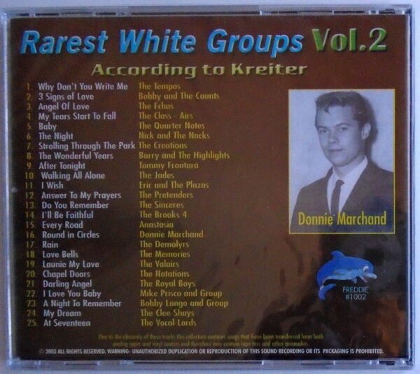 RAREST WHITE GROUPS - CD - Volume 2 - According To Kreiter - BRAND NEW - Image 3