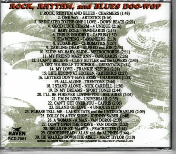Rock, Rhythm And Blues Doo Wop - CD - Brand New! - Image 3