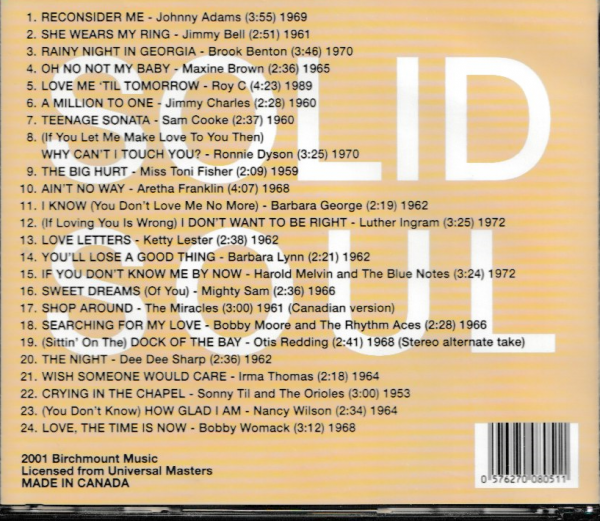 SOLID SOUL - ORIGINAL HITS CD - BRAND NEW - Image 3