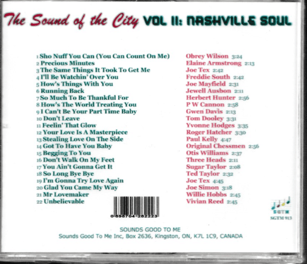 SOUND OF THE CITY - VOL 11  NASHVILLE SOUL CD - BRAND NEW - Image 3