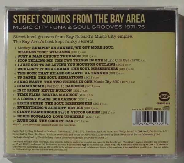 STREET SOUNDS FROM BAY AREA - MUSIC CITY FUNK & SOUL  71-76   CD     BRAND NEW - Image 3