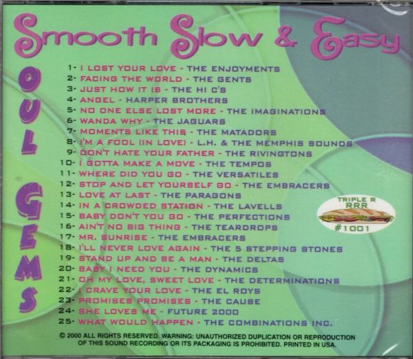 Smooth Slow & Easy - Soul Gems - CD - Brand New - Image 3