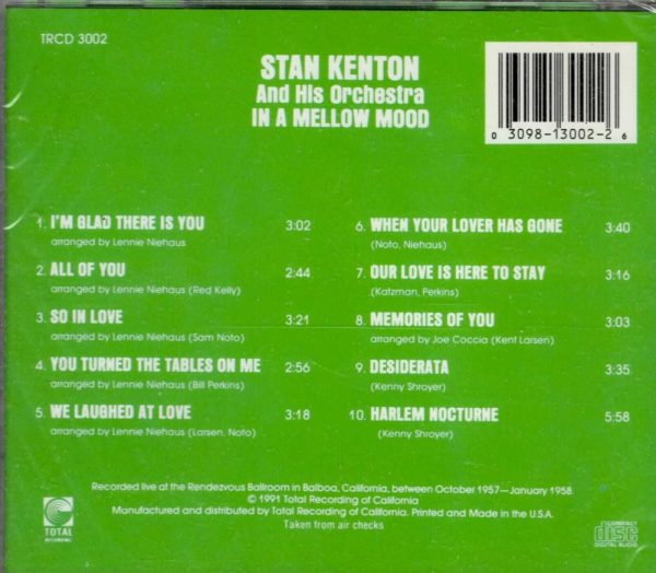 Stan Kenton & His Orchestra - In A Mellow Mood - CD - Brand New - Image 3