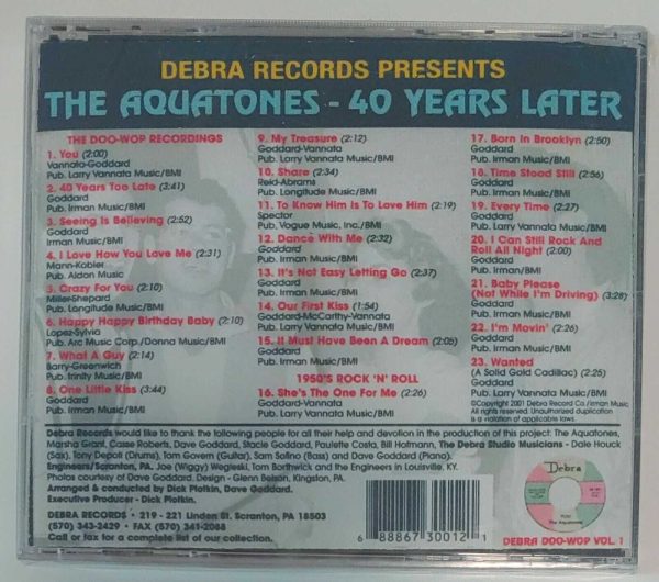 THE AQUATONES - 40 YEARS LATER   CD     BRAND NEW - Image 3