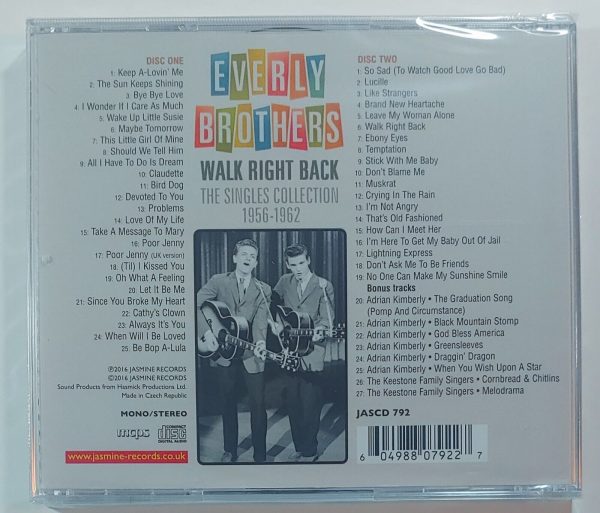 THE EVERLY BROTHERS - WALK RIGHT BACK  CD BRAND NEW - Image 3