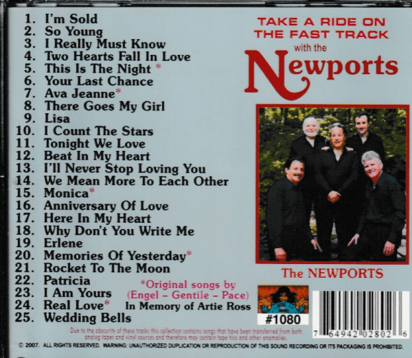 THE NEWPORTS CD TAKE A RIDE ON THE FAST TRACK - BRAND NEW - Image 3