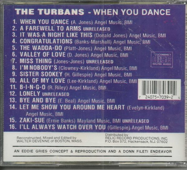 THE TURBANS - When You Dance - BRAND NEW - CD - Image 3