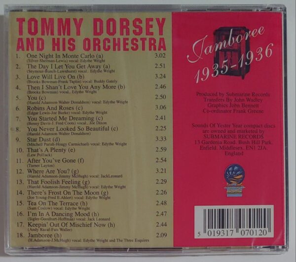 TOMMY DORSEY AND ORCH - JAMBOREE 35-36   CD BRAND NEW - Image 3