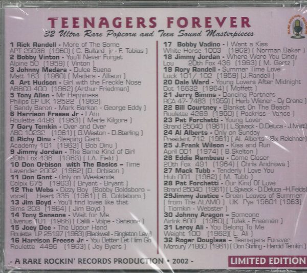 Teenagers Forever CD    Brand New   32 Tracks on Rare Rockin Records - Image 3