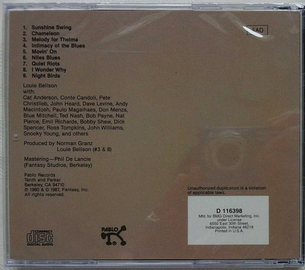 The Best Of LOUIE BELLSON - CD - BRAND NEW - Image 3