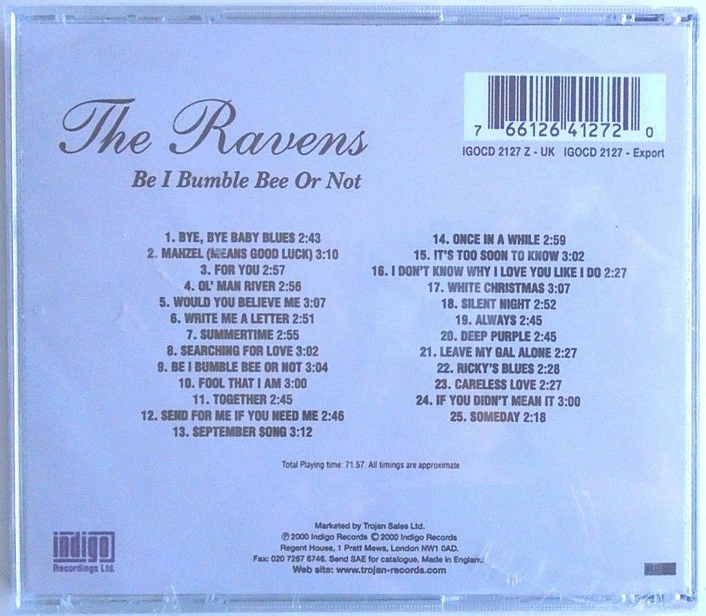 The RAVENS - CD - Be I Bumble Bee Or Not - BRAND NEW - Image 3