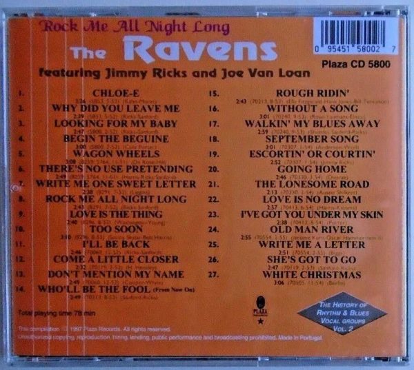 The RAVENS - CD - Rock Me All Night Long - BRAND NEW - Image 3
