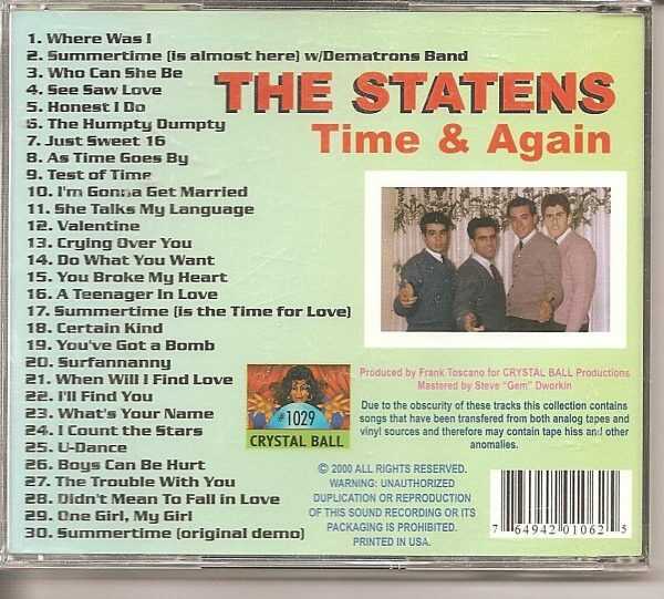 The STATENS  - CD - Time And Again - LIKE NEW - Image 3