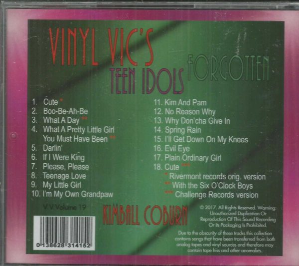 VINYL VIC'S FORGOTTEN TEEN IDOLS CD  # 19 - KIMBALL COBURN  BRAND NEW - Image 3