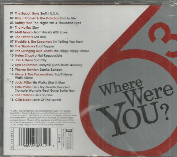 WHERE WERE YOU - CD - 1963 - BRAND NEW - Image 3