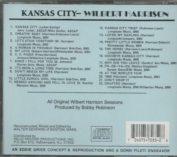 WILBERT HARRISON - CD - Kansas City - BRAND NEW - Image 3