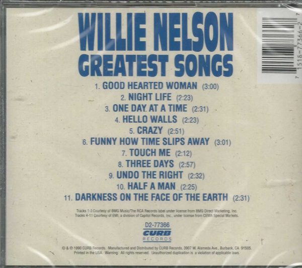 WILLIE NELSON - CD - Greatest Songs  - BRAND NEW - Image 3